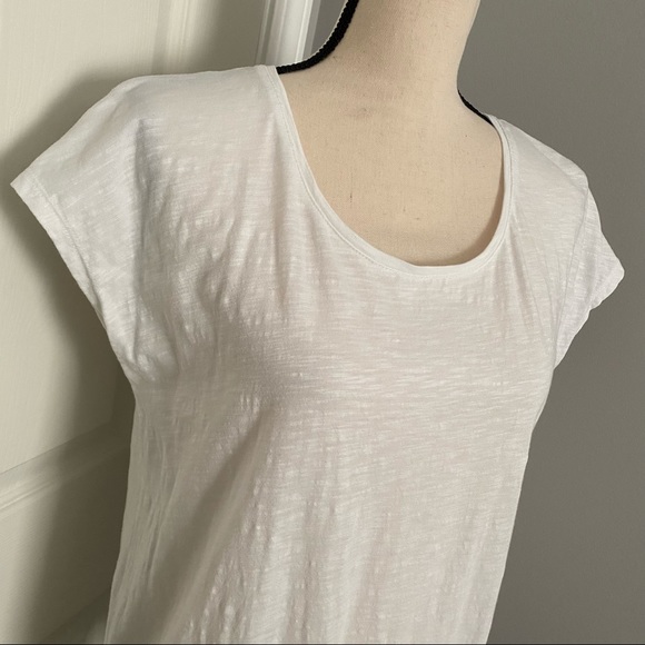 CHICO’S Woven Fringe Tassel Short Sleeve Top - Picture 3 of 10